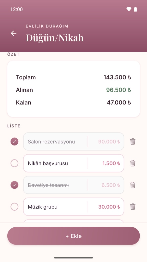 Düğün aşaması